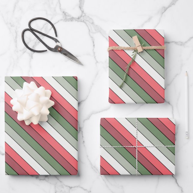 Weihnachts Rot Grüne Farbe auf Textil Papier (Vorderseite)