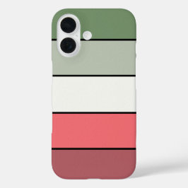 Weihnachts Rot Grüne Farbe auf Textil Papier iPhone 16 Hülle