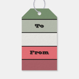 Weihnachts Rot Grüne Farbe auf Textil Papier Geschenkanhänger