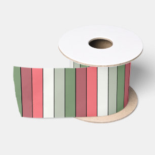 Weihnachts Rot Grüne Farbe auf Textil Papier Satinband