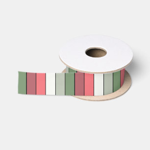 Weihnachts Rot Grüne Farbe auf Textil Papier Satinband