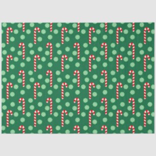 Weihnachts-Rot-Grüne Zuckerstange Seidenpapier