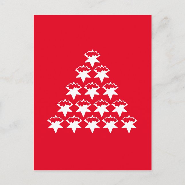Weihnachts Rot jetzt Sternenbaum Postkarte (Vorderseite)