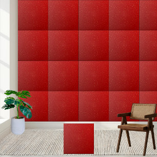 Weihnachts-Rot- und Gold-Dots-Muster Fliese