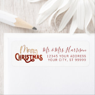 Weihnachts-Rot und Gold Klassische Script Typograf