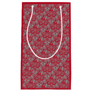 Weihnachts-Rot und Grau-Geschenktasche Kleine Geschenktüte
