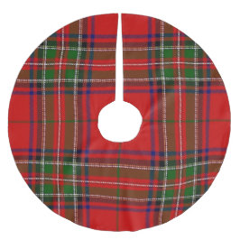 Weihnachts-Rot und Grüner Karierter Baumrock Polyester Weihnachtsbaumdecke