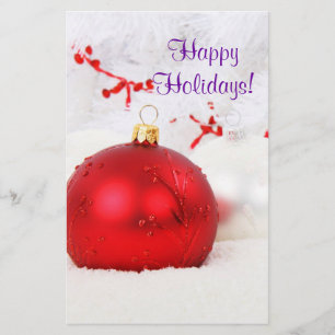 Weihnachts-Rot und Weiß-Happy VIII Flyer