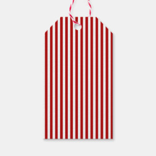 Weihnachts Rot und Weiß Streifen Geschenketiketten Geschenkanhänger