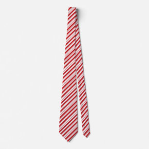 Weihnachts-Rot und Weiß Stripte Candy Cane Krawatte