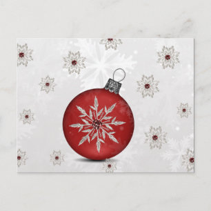 Weihnachts-Rot-Urlaub Corporate PostCard Feiertagspostkarte