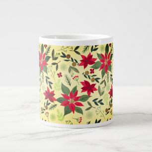 Weihnachts Rote Blume Muster-11600 Jumbo-Tasse