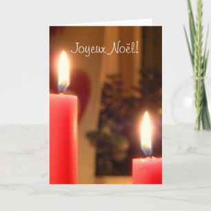 Weihnachts-Rote Kerzen Grußkarte Feiertagskarte