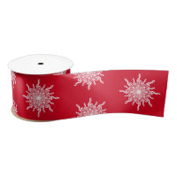 Weihnachts Rote Ornamental G-Clef Snowflake Muster