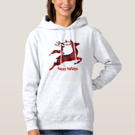 Weihnachts-Rote Rentierfeiertage Hoodie