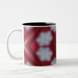 Weihnachts Rote Schneeflocke Tasse