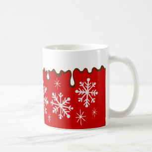 Weihnachts-Rote Schneeflocken Holiday Coffee Tasse