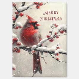 Weihnachts Roter Kardinal Holiday Magnet