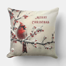 Weihnachts Roter Kardinal Holiday Throw Kissen