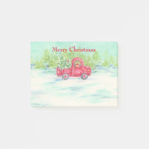 Weihnachts Roter Lieferwagen LKW Post-it Note Pad Klebezettel