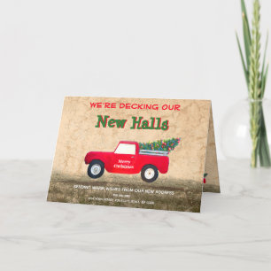 Weihnachts Roter Lkw Decke neue Hallen Land Feiertagskarte