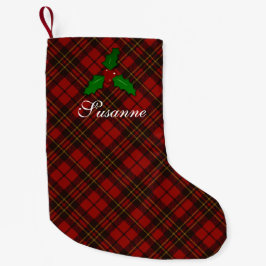 Weihnachts Roter Tartan karierter Hengst Kleiner Weihnachtsstrumpf
