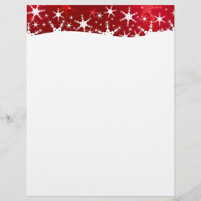 Weihnachts Roter Winter Schneeflocken (Vorderseite)
