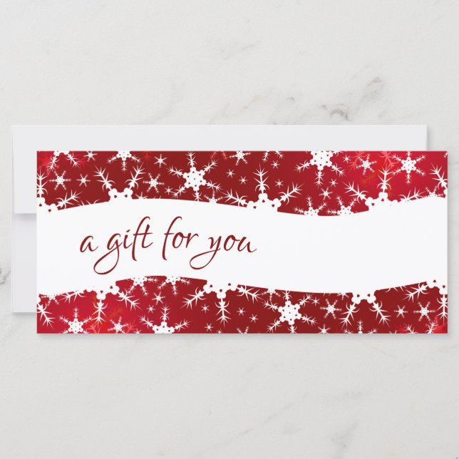Weihnachts Roter Winter Schneeflocken Geschenkguts (Vorderseite)