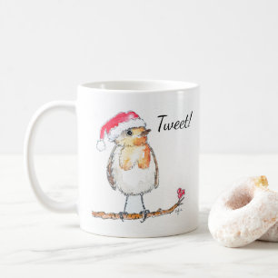 Weihnachts-Rotkehlchen Kaffeetasse