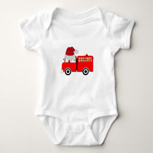 Weihnachts-Rottruck Baby Strampler