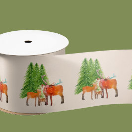 Weihnachts-Rotwild Satinband