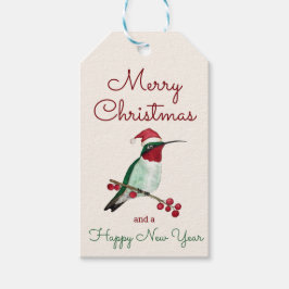Weihnachts-Ruby-throated Hummingbird-Geschenktaste Geschenkanhänger