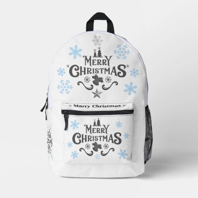 Weihnachts-Rucksack mit festem Design Bedruckter Rucksack (Vorderseite)