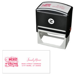 Weihnachts-Rücksendeadress-Stempel selbstfärbend Permastempel