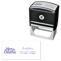 Weihnachts-Rücksendeadress-Stempel selbstfärbend