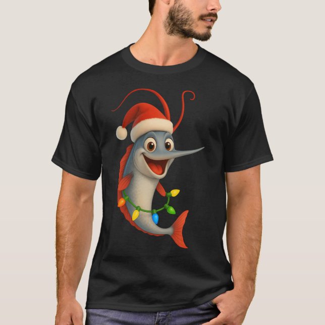 Weihnachts-Ruderfisch T-Shirt (Vorderseite)