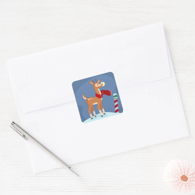 Weihnachts Rudolph Stickers (Umschlag)