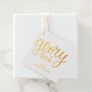 Weihnachts-Ruhm für Gott Gold Christlich Religio Geschenkanhänger