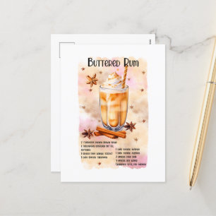 Weihnachts-Rum-Rezept Feiertagspostkarte