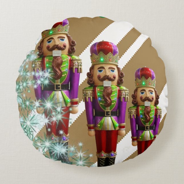 Weihnachts-Rundkissen, Soldat Rundes Kissen (Vorderseite)