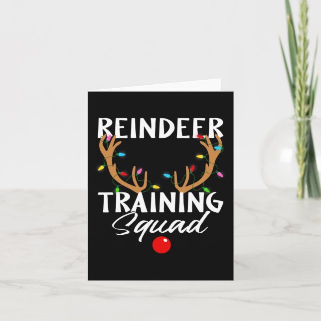 Weihnachts-Running-Rentier-Runner-Training Squad T Karte (Vorderseite)