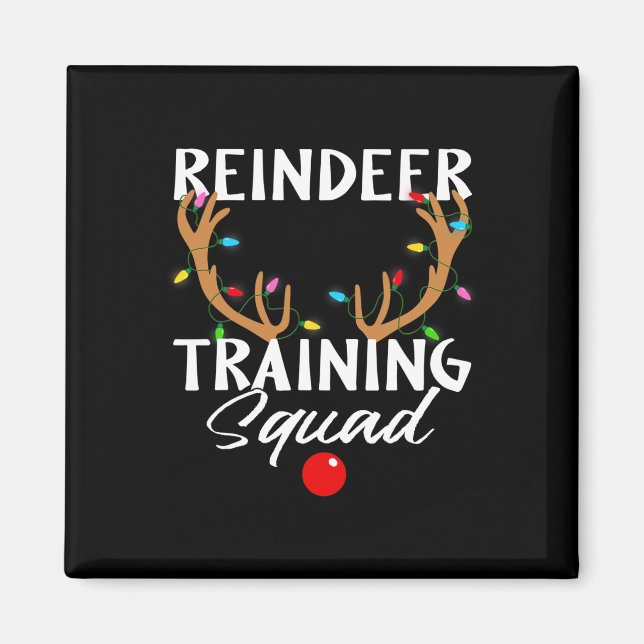 Weihnachts-Running-Rentier-Runner-Training Squad T Magnet (Vorne)