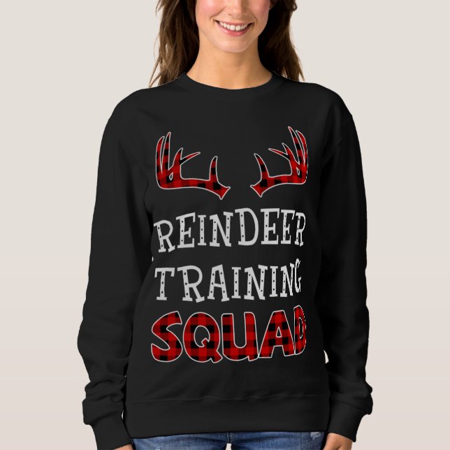Weihnachts-Running Team Rentier Training Squad Red Sweatshirt (Vorderseite)
