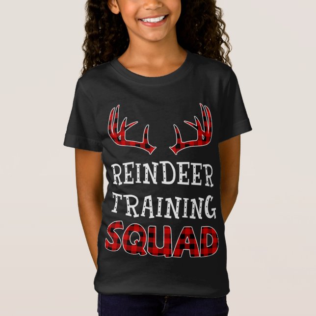Weihnachts-Running Team Rentier Training Squad Red T-Shirt (Vorderseite)