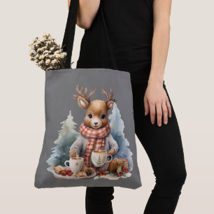 Weihnachts rustikale Vintage Einkaufstasche