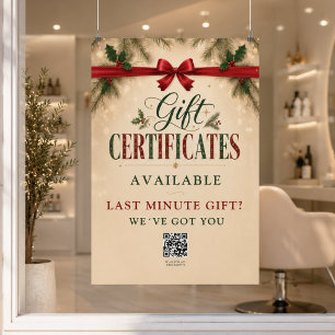 Weihnachts-Salon-Geschenkgutschein-Promo-Poster Poster