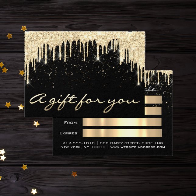 Weihnachts-Salon Hair GoldConfetti Geschenk Tropfe (Christmas Beauty Salon Hair GoldConfetti Gift Drip)