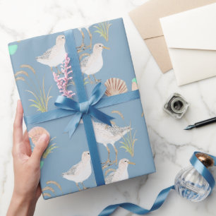 Weihnachts-Sandfänger am Strand Geschenkpapier