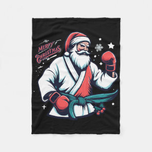 Weihnachts-Santa-Boxer-Boxsport-Fan-Kickboxen-Mart Fleecedecke