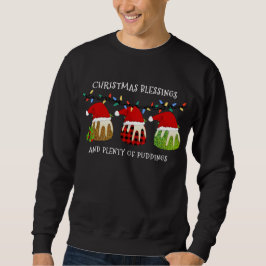 Weihnachts-Santa Buffalo-Glitzer Pudding Sweatshirt